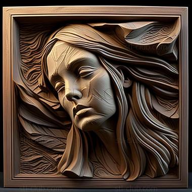 3D модель Сьюзен Лайон, американская художница. (STL)